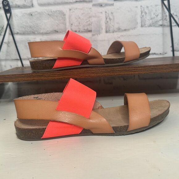 Mossimo Minimalist faux-leather sandals, Coral, Boho, Hippie Size 7 - Picture 3 of 7